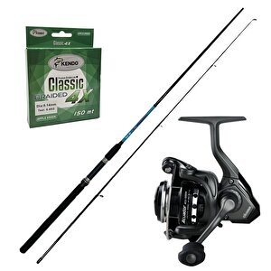 Yekoutdoor Hazır Spin Olta Seti Okuma G-power Spin 9' 270cm 7-35 Gr 2 Parça Spin Kamışı&okuma Acuador Acu-3000a 3+1bb Olta Makines