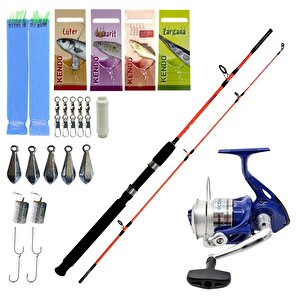 Yekoutdoor Tekne Olta Seti Kendo Holiday Boat 2.10m 100-250gr 2 Parça Olta Kamışı&kendo Oceancast 8000 3+1bb Olta Makinesi