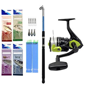Yek Outdoor Hazır Olta Seti Kendo Elbe 3.50m 70-150gr Olta Kamışı&okuma Fin Chaser 40 Olta Makinesi