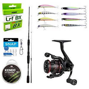 Yekoutdoor Profesyonel Lrf Seti Okuma Wave Power 228cm 2-12 Gr Lrf Kamışı&okuma Ceymar Matt Black Olta Makinesi