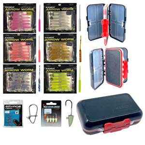 Yek Outdoor Lrf Silikon Balık Yemi Seti + Katlanır Lrf Kutusu