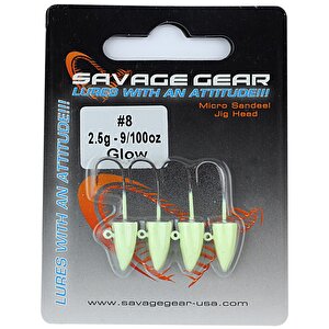 Lrf Micro Sandeel Jigghead 1,5g #8 4pcs Glow Sahte Balık