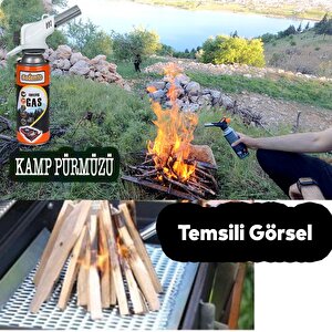Çakmaklı Pürmüz Yedek Kartuşu Kamp Gazı 400 Ml Piknik Kamp Mangal Mutfak Ateş Tutuşturucu 2 Adet