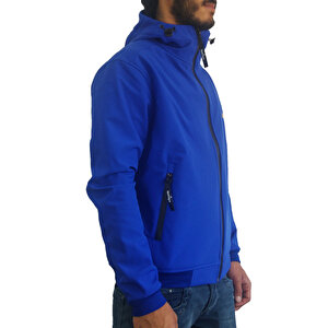 Lemigo Softshell Kapşonlu Ceket Mavi Xxl