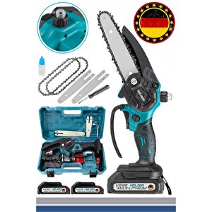Alman V598 15ahm Yağlamali Çi̇ft Akülü Budama Testeresi̇ Şarjli Ağaç Dal Budama Kesme Testere Maki̇nesi̇
