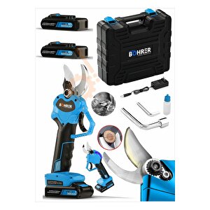 Profesyonel Şarjlı Budama Blue 2x Şarj Edilebilir 58vf 5ah Lityum Pil Ile Ağaç Dalı Budama Makinesi
