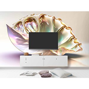 3 Boyutlu İnci İstiritye Desenli Duvar Kağıdı - Dkm814027 250x240 cm