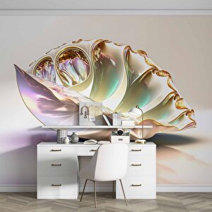 3 Boyutlu İnci İstiritye Desenli Duvar Kağıdı - Dkm814027