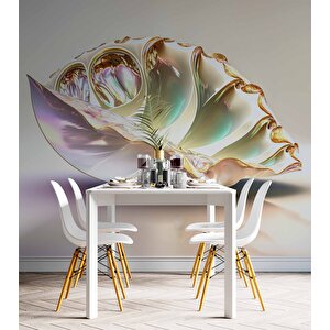 3 Boyutlu İnci İstiritye Desenli Duvar Kağıdı - Dkm814027