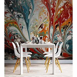 Renkli Karışık Boya Desenli Duvar Kağıdı - Dkm784003