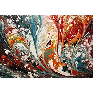 Renkli Karışık Boya Desenli Duvar Kağıdı - Dkm784003