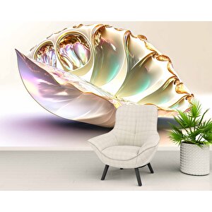 3 Boyutlu İnci İstiritye Desenli Duvar Kağıdı - Dkm814023