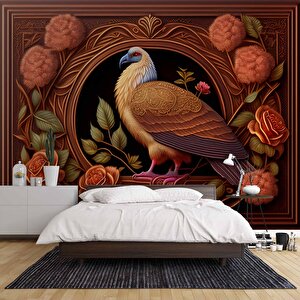 Tavuskuşu Tablo Görünümlü Duvar Kağıdı - Dkm921010 350x200 cm