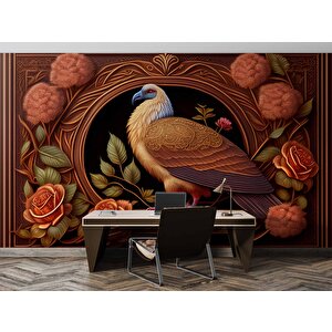 Tavuskuşu Tablo Görünümlü Duvar Kağıdı - Dkm921059