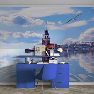 Üsküdar Kız Kulesi Temalı Duvar Kağıdı - Dkm485083 700x280 cm