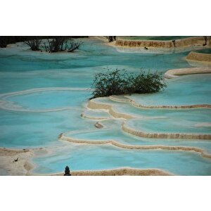 Pamukkale Manzaralı Duvar Kağıdı Baskı - Dkm545024