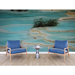 Pamukkale Manzaralı Duvar Kağıdı Baskı - Dkm545031