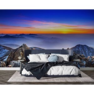 Dag Ve Gökyüzü Manzaralı Duvar Kağıdı - Dkm853041 700x240 cm