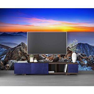 Dag Ve Gökyüzü Manzaralı Duvar Kağıdı - Dkm853041 700x240 cm