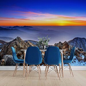 Dag Ve Gökyüzü Manzaralı Duvar Kağıdı - Dkm853041