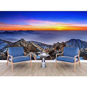 Dag Ve Gökyüzü Manzaralı Duvar Kağıdı - Dkm853041