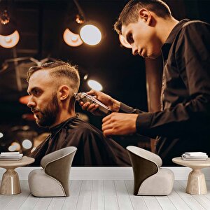 Berber-erkek Kuaförü Duvar Kağıdı Baskı - Dkm160127 900x315 cm