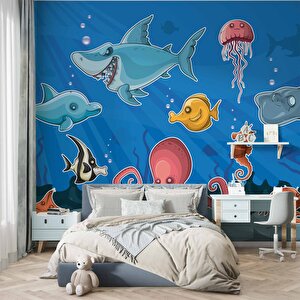 Deniz Altı Dünyası Duvar Kağıdı Baskı - Dkm374055 425x260 cm