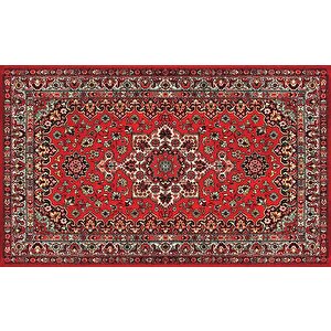 3 Boyutlu Kırmızı Halı Desenli Duvar Kağıdı - Dkm824083
