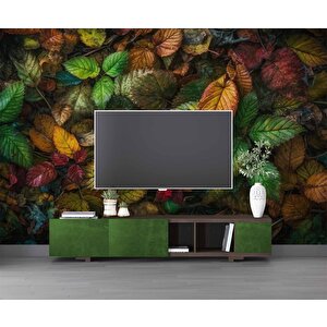 Sonbahar Yaprak Temalı Duvar Kağıdı Baskı - Dkm116031 350x240 cm