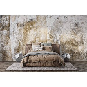 3 Boyutlu Eskitme Duvar Temalı Duvar Kağıdı - Dkm662115 350x315 cm