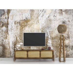 3 Boyutlu Eskitme Duvar Temalı Duvar Kağıdı - Dkm662115 350x315 cm