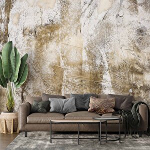 3 Boyutlu Eskitme Duvar Temalı Duvar Kağıdı - Dkm662095 375x300 cm