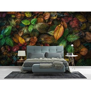 Sonbahar Yaprak Temalı Duvar Kağıdı Baskı - Dkm116097 425x300 cm