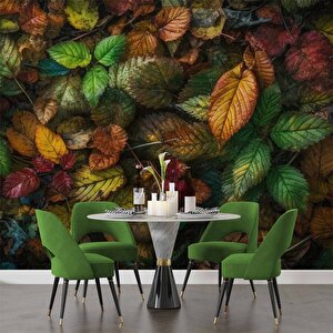 Sonbahar Yaprak Temalı Duvar Kağıdı Baskı - Dkm116052