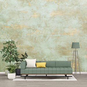 Eskitme Yeşil Duvar Temalı Duvar Kağıdı - Dkm631060 550x260 cm