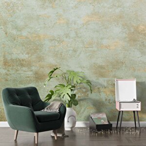 Eskitme Yeşil Duvar Temalı Duvar Kağıdı - Dkm631073