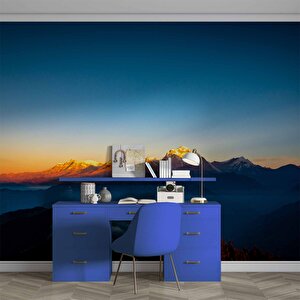 Dağ Manzaralı Gündoğumu Duvar Kağıdı Baskı - Dkm221030