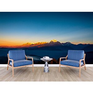 Dağ Manzaralı Gündoğumu Duvar Kağıdı Baskı - Dkm221030