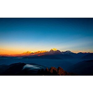 Dağ Manzaralı Gündoğumu Duvar Kağıdı Baskı - Dkm221030