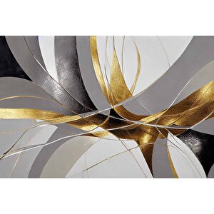 3 Boyutlu Altın Gümüş Desenli Duvar Kağıdı - Dkm795115