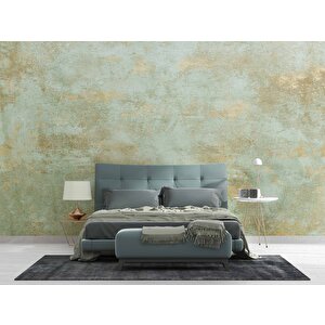 Eskitme Yeşil Duvar Temalı Duvar Kağıdı - Dkm631087 150x300 cm