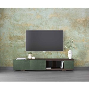 Eskitme Yeşil Duvar Temalı Duvar Kağıdı - Dkm631052 350x260 cm