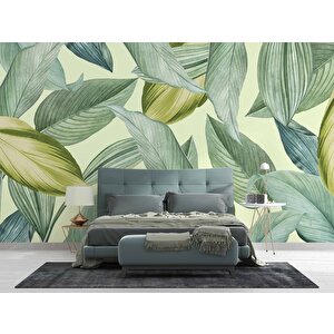 Sanatsal Yaprak Temalı Duvar Kağıdı - Dkm648084 800x280 cm