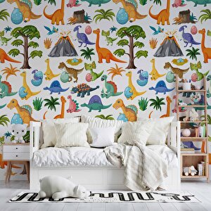 Dinazor Desenli Çocuk Odası Duvar Kağıdı Baskı - Dkm181047