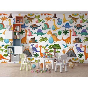 Dinazor Desenli Çocuk Odası Duvar Kağıdı Baskı - Dkm181047