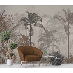 Ağaç Silüeti Temalı Duvar Kağıdı Baskı - Dkm110037