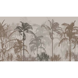 Ağaç Silüeti Temalı Duvar Kağıdı Baskı - Dkm110037