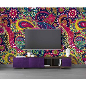 Renkli Mandala Desenli Duvar Kağıdı - Dkm860111 250x315 cm
