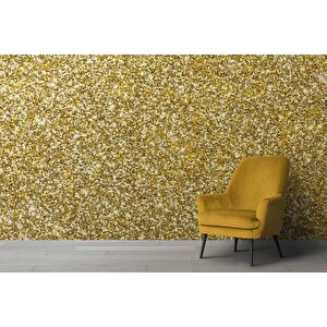 3 Boyutlu Altın Sim Görünümlü Duvar Kağıdı - Dkm645033