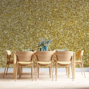 3 Boyutlu Altın Sim Görünümlü Duvar Kağıdı - Dkm645056